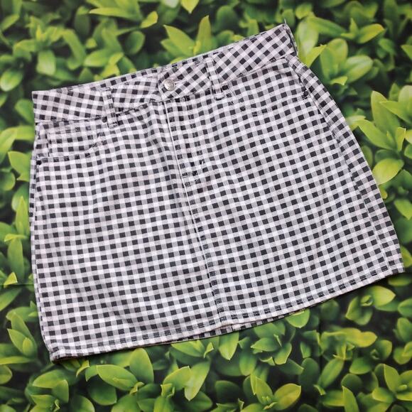 PacSun Black & White Gingham Skirt size 27 - Picture 1 of 8